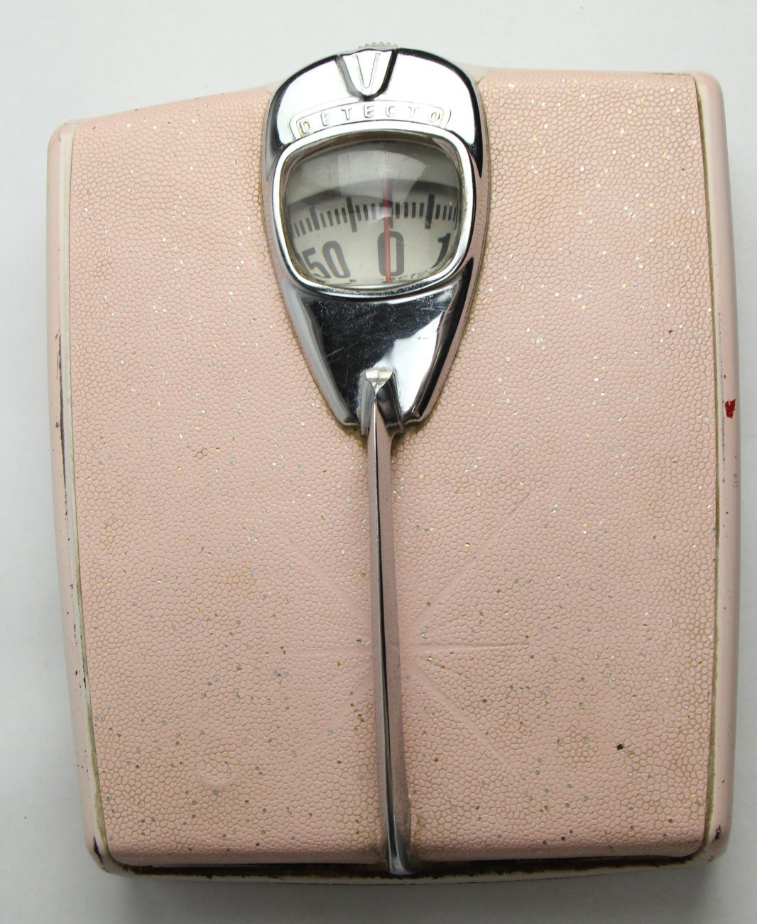 VINTAGE MID CENTURY MODERN DETECTO BATHROOM SCALE PINK MCM HOME DECOR ATOMIC