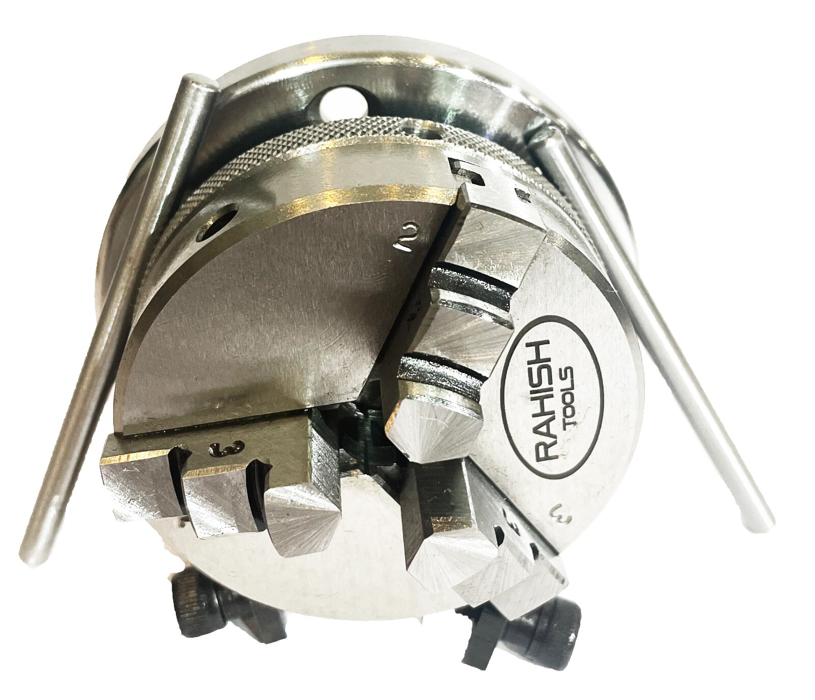 4" 100 mm Rotary Table Horizontal And Vertical With 65 mm 3 Jaw Chuck Backplate