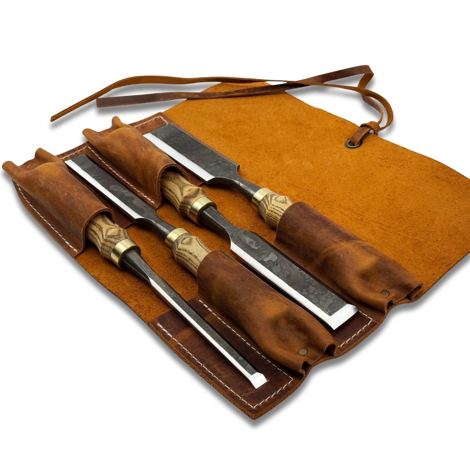 Wood Carving Chisels – Hand-Forged 52100 Steel Blades, Ash Handles, Woodworking