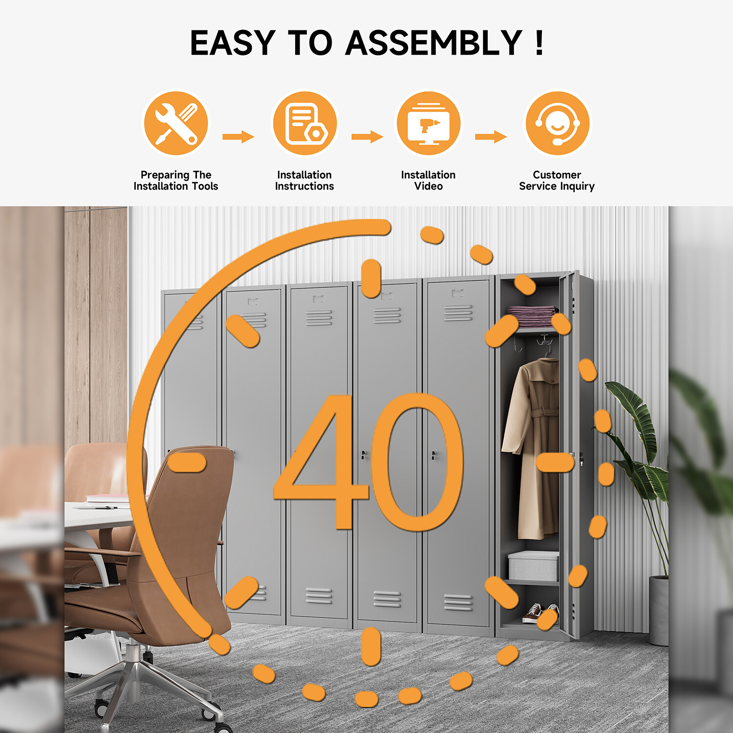 Metal Employee Lockers Metal Storage Cabinet for Home Bedroom School Office GYM