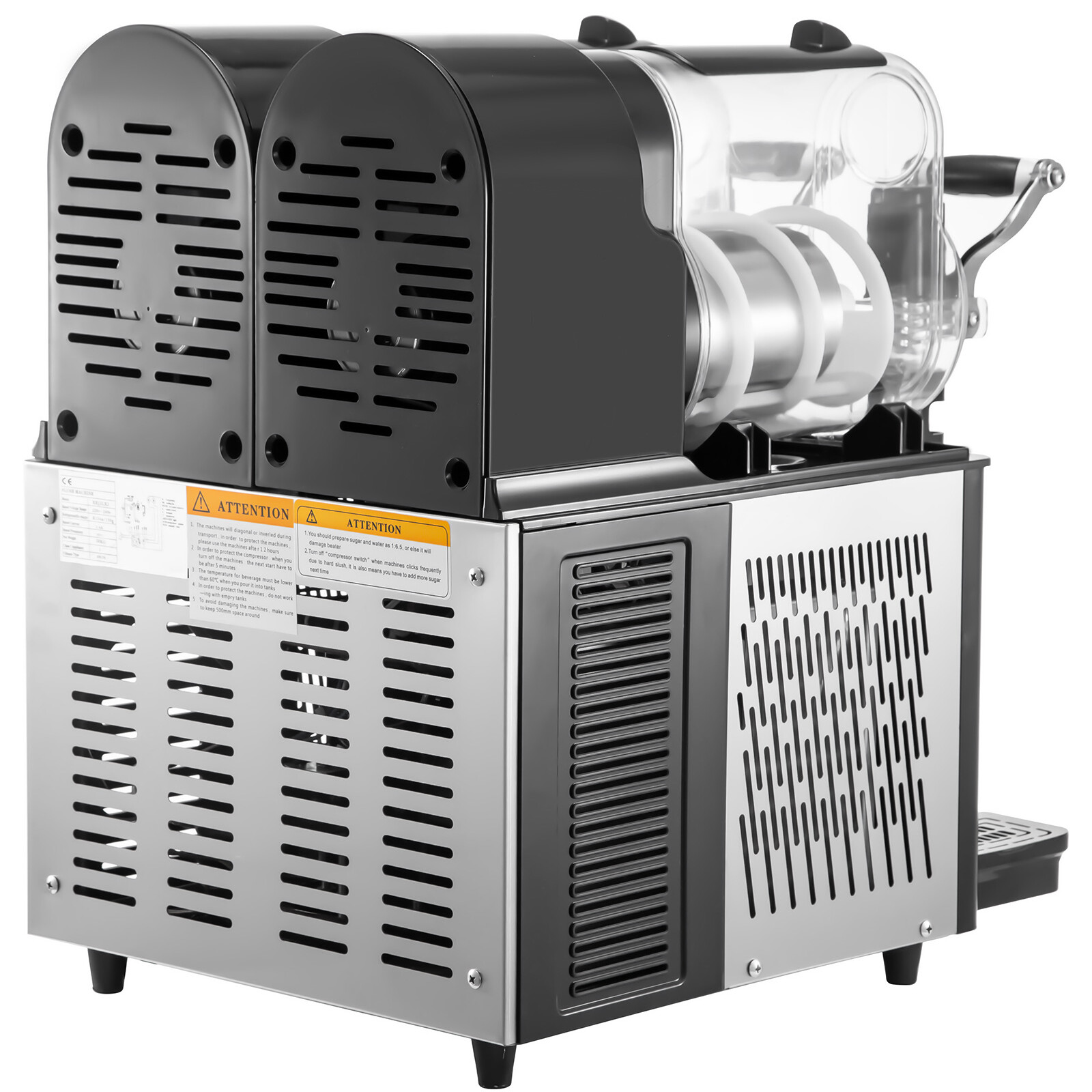 VEVOR Commercial Slush Machine 3L x 2 Smoothie Maker Slushy Machine 2 x 0.79 Gal