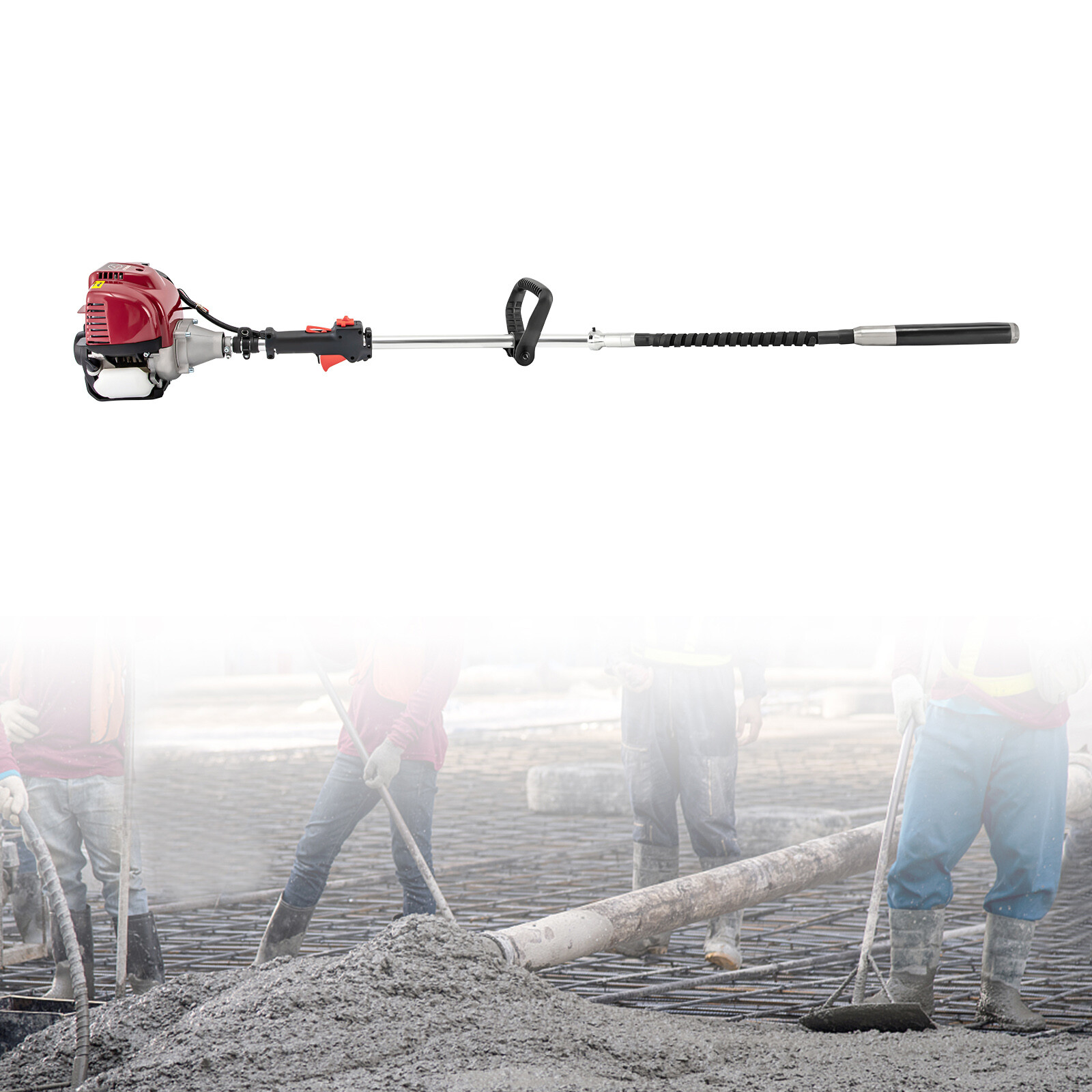 4 Stroke 35.8cc Concrete Vibrator Gas Powered Concrete Vibrating Straight-Rod US