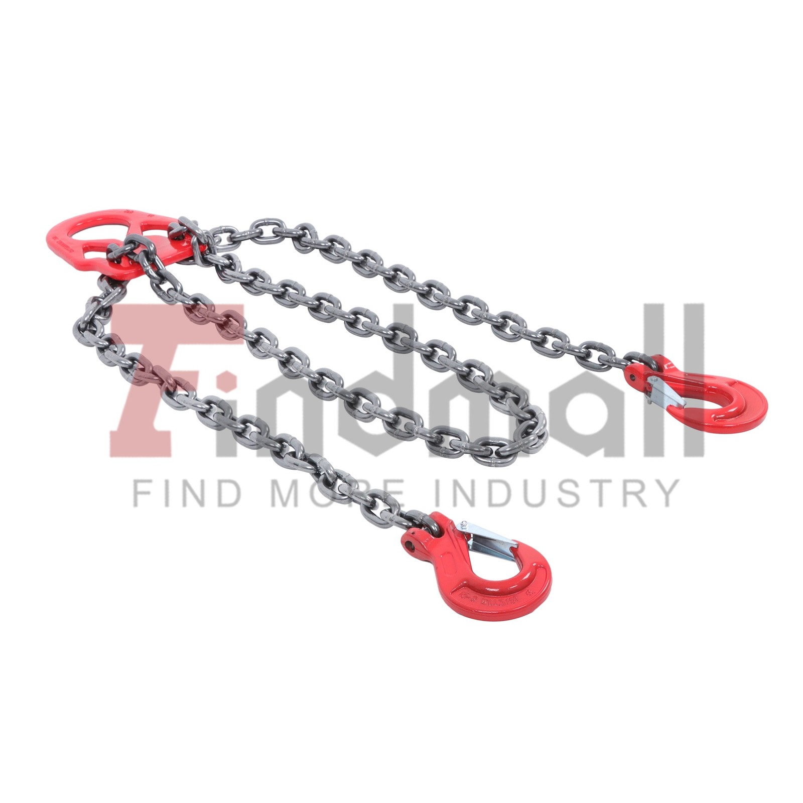 3/8" x10ft Chain Sling G80 7100lbs Lifting Chains with Adjuster Hooks 2 Legs Red