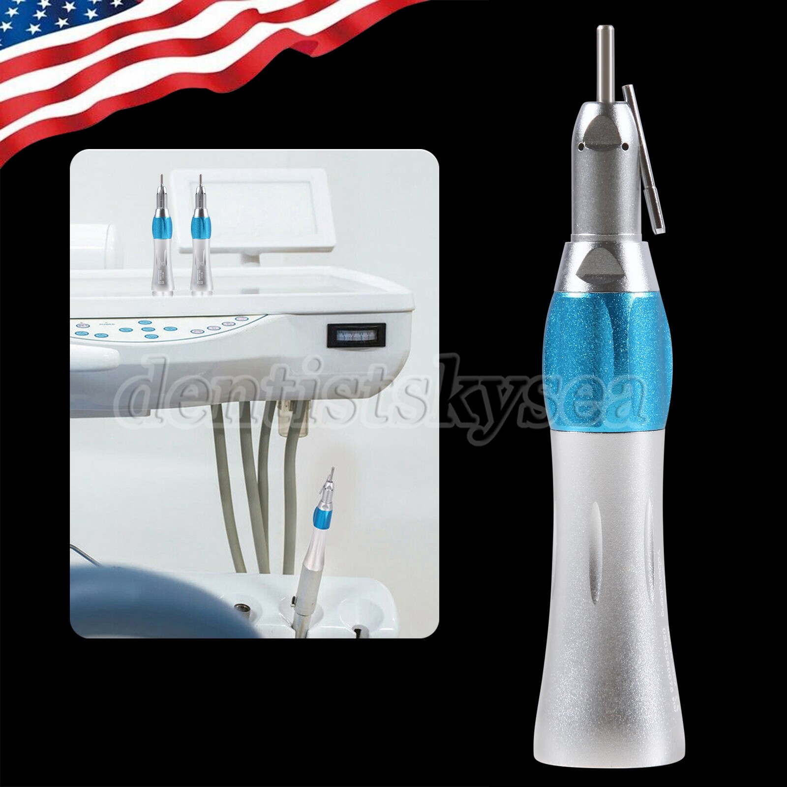 Dental 1:1 Surgical Implant Straight Handpiece With External Irrigation Pipe US