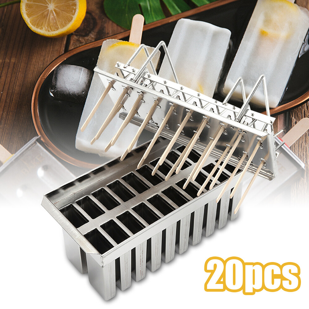 Ice Cream Stick Mold 20pcs Mold Cup Stainless Steel  Mold Commercial