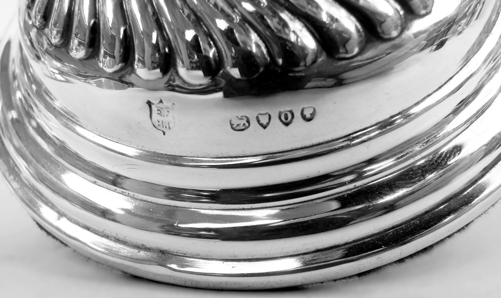 Finley & Taylor Candlesticks Antique Victorian Low English Sterling Silver 1889