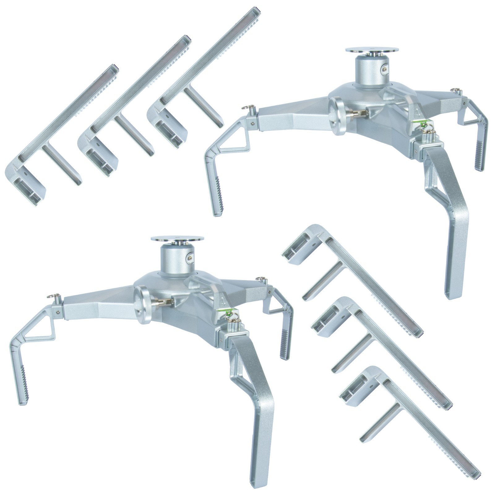 Wheel Alignment Calibration Tire Clamp w/ Magnetic Adapter Plate - 2 Pack