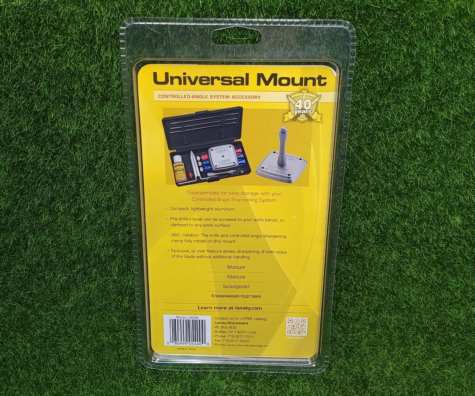 Lansky Lightweight Aluminum Universal Sharpening Mount, 360° Rotation - LM009