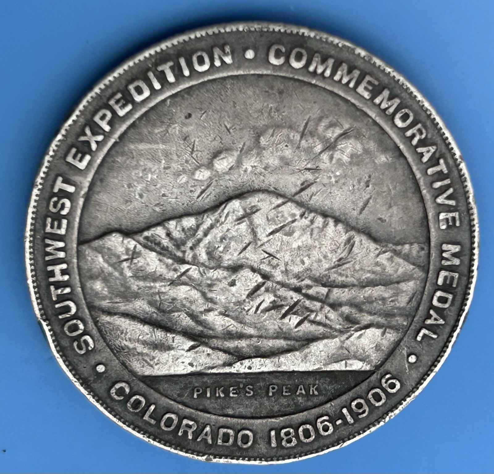 1806-1906 Pike’s Peak Southwest Expedition Colorado Springs Silver Medal US Mint