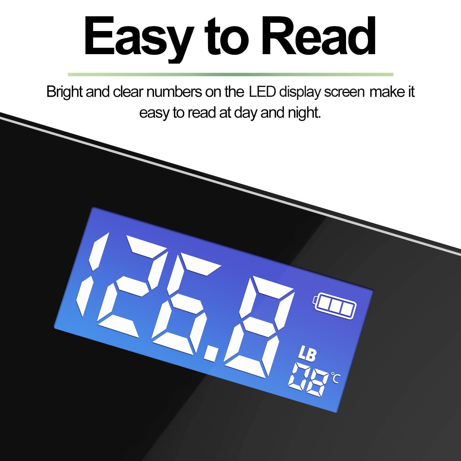 Digital Body Weight Scale Backlit Display High Precision BathroomScale 400 lbs