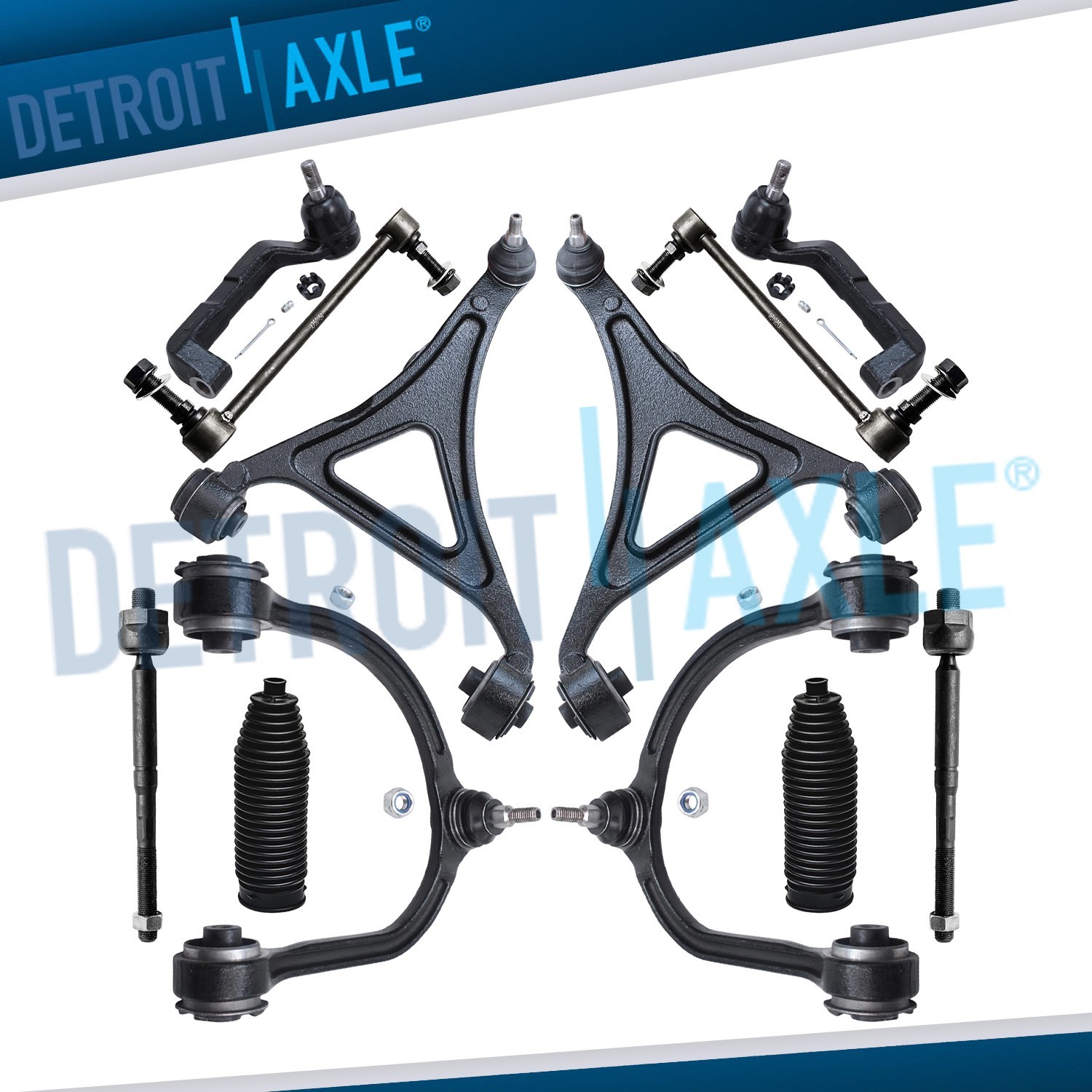 AWD 12pc Front Upper Lower Control Arm Kit for Chrysler 300 Dodge Charger Magnum