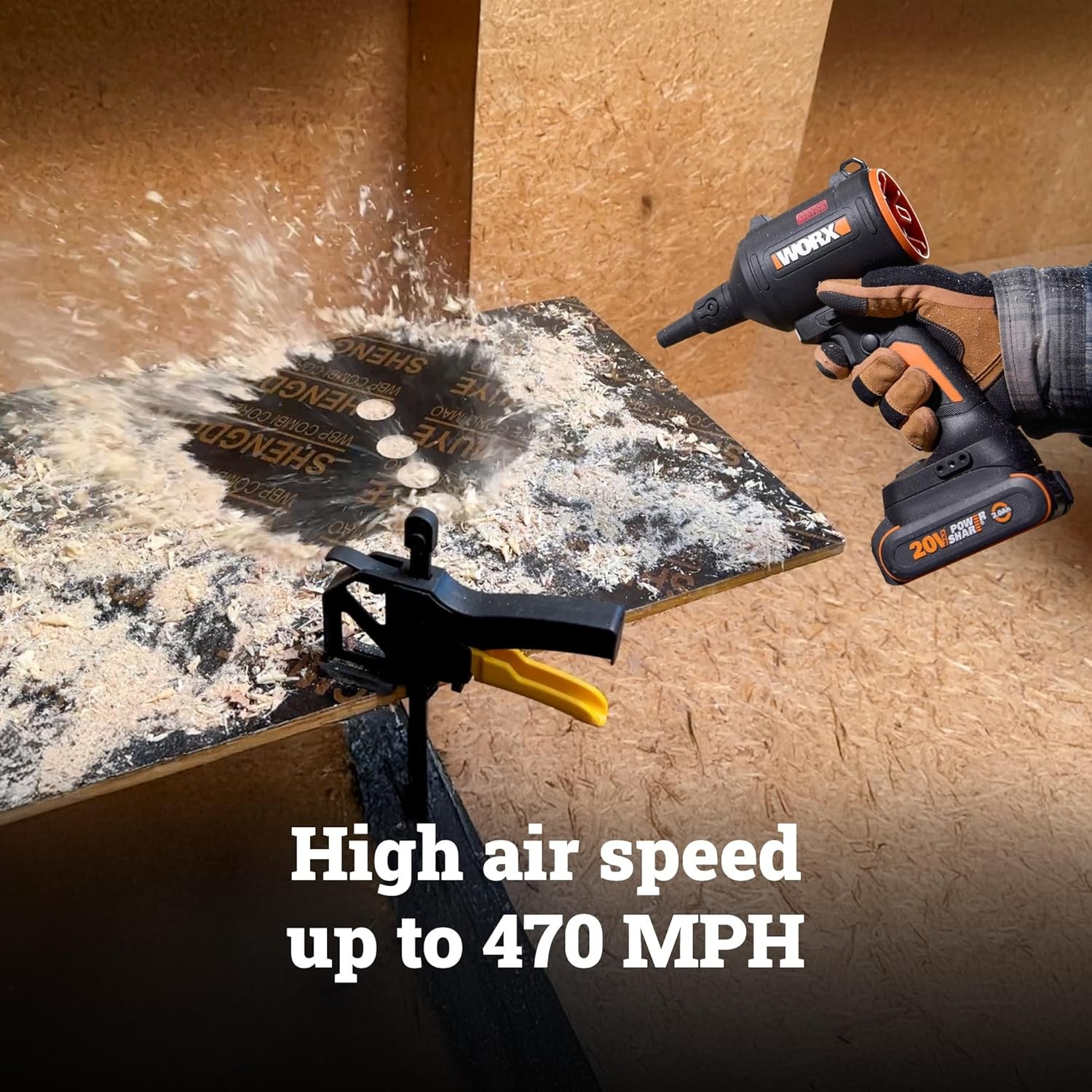 Worx Nitro WX099L 20V Power Share Duster, Inflator and Shop Blower – Battery &