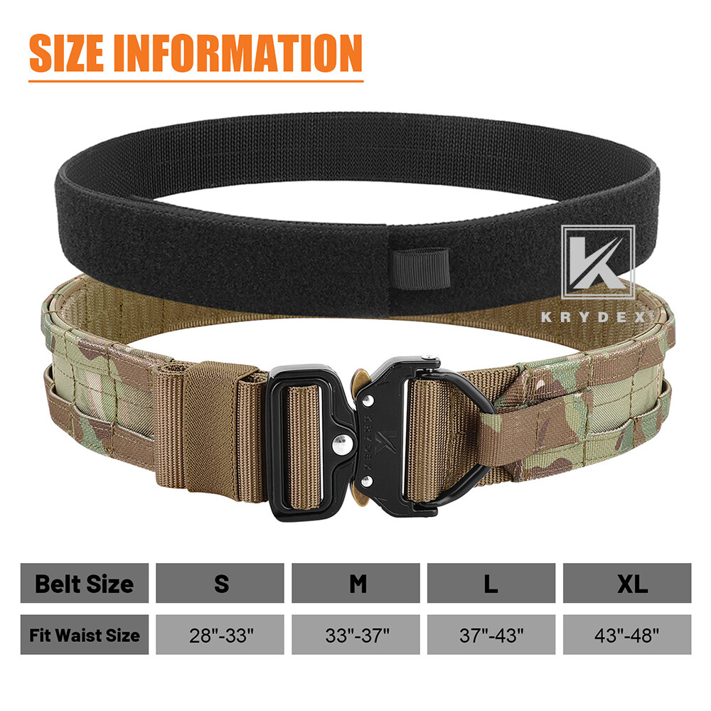 KRYDEX Tactical Belt 1.75 inch Heavy Duty Rigger Belt D-ring Quick Release Nylon
