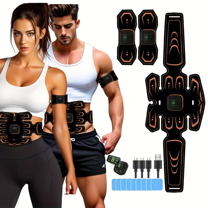 EMS Muscle Stimulator Toner Massager Fitness ABS Abdominal Trainer Rechargeable