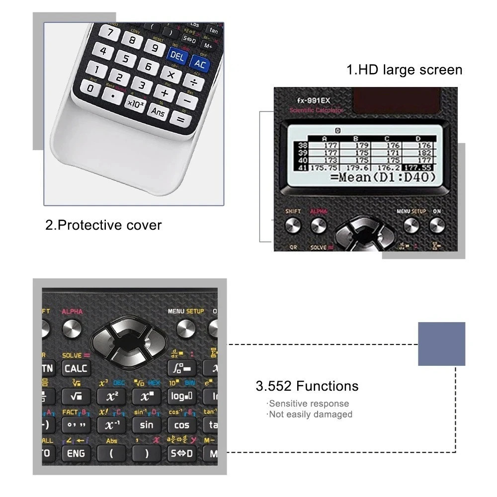 PRO Fx-991ex Classwizard Advanced Engineering Scientific Calculator-552 Function