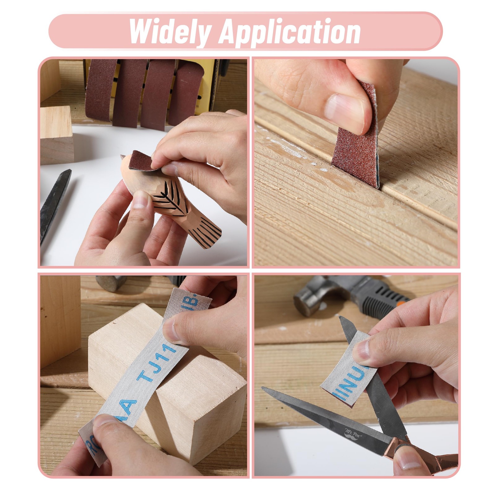 Bates- Emery Cloth Roll, 1" x 20 FT, 4 Grits, 150/240/320/400 20 4 Rolls