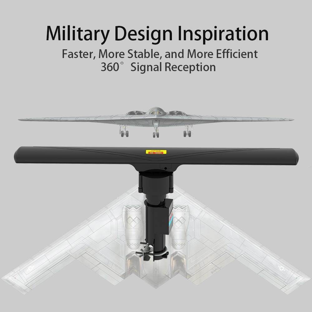 990 Mile Outdoor TV Antenna Motorized Amplified HDTV 1080P 4K 360° Rotation