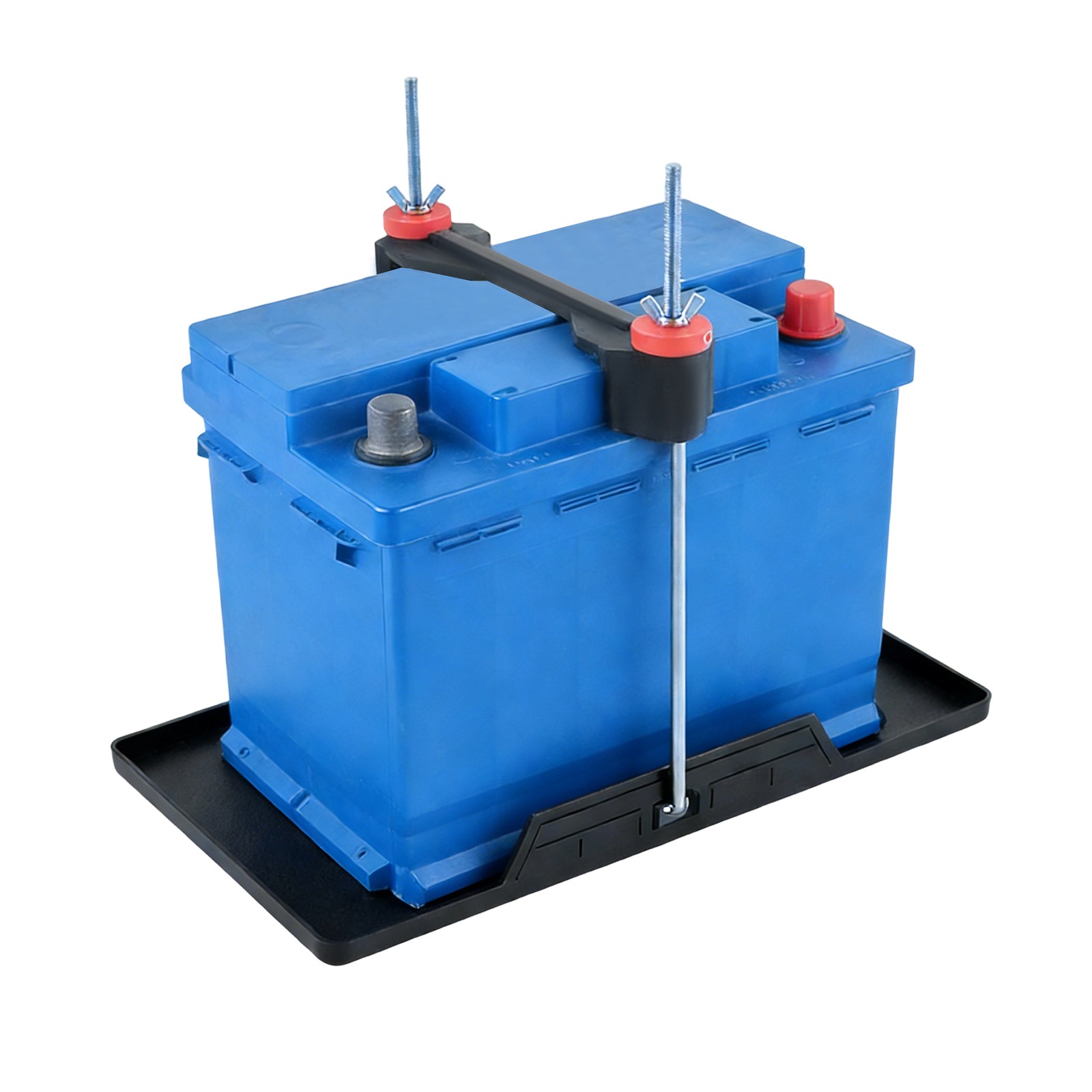 Car Storage Battery Holder Hold Down Tray Adjustable Bracket 25cm Screw Rod