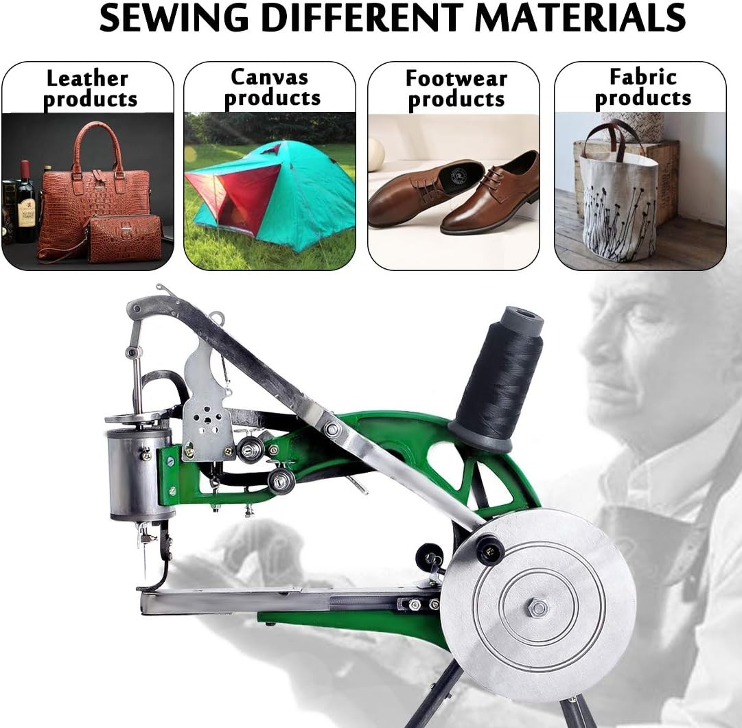 Manual Leather Sewing Machine Hand Shoe Cobbler Stitching Repair Mending Machine