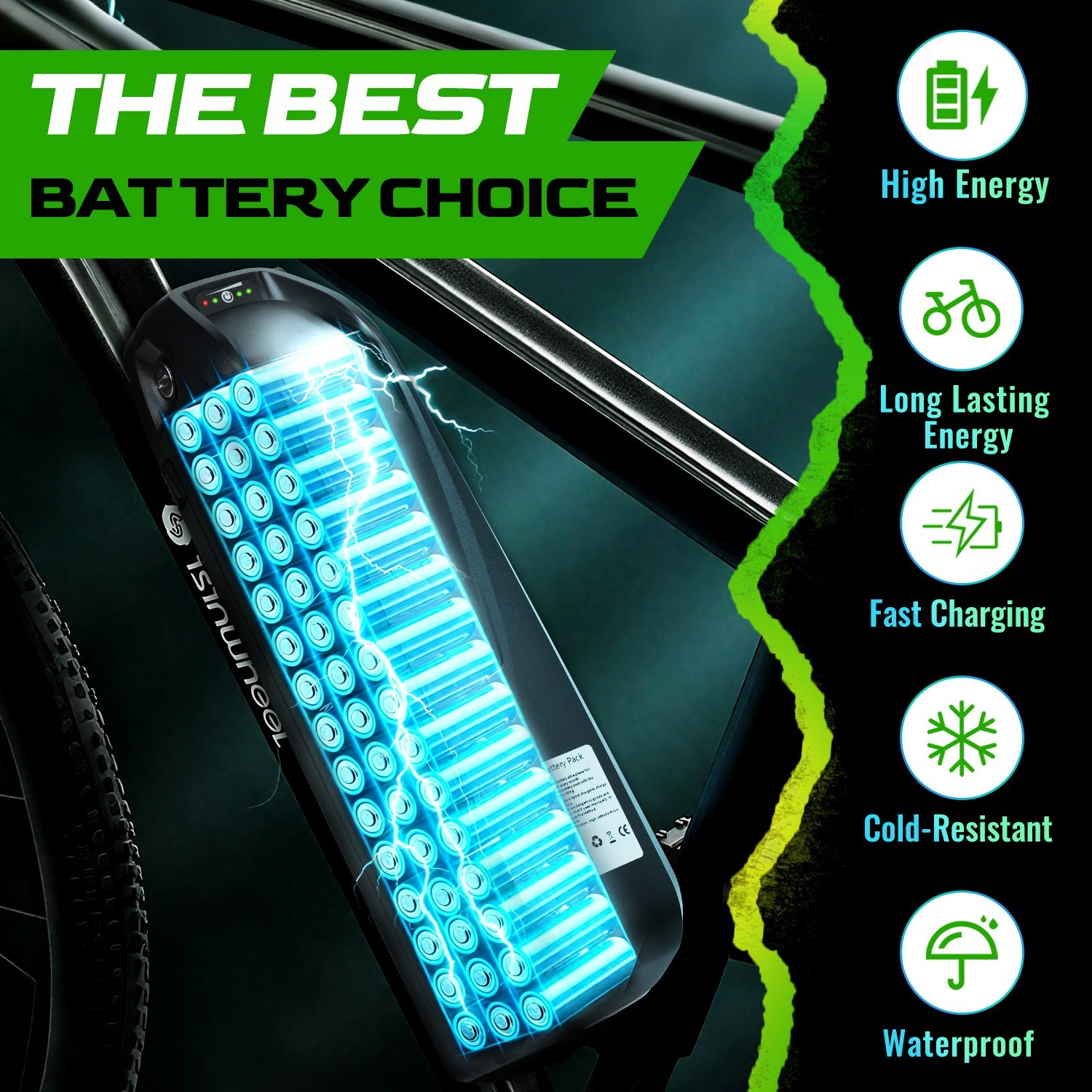 48V 20Ah Hailong Ebike Battery for 200W-1500W Electric Bike Lithium Battery 5PIN