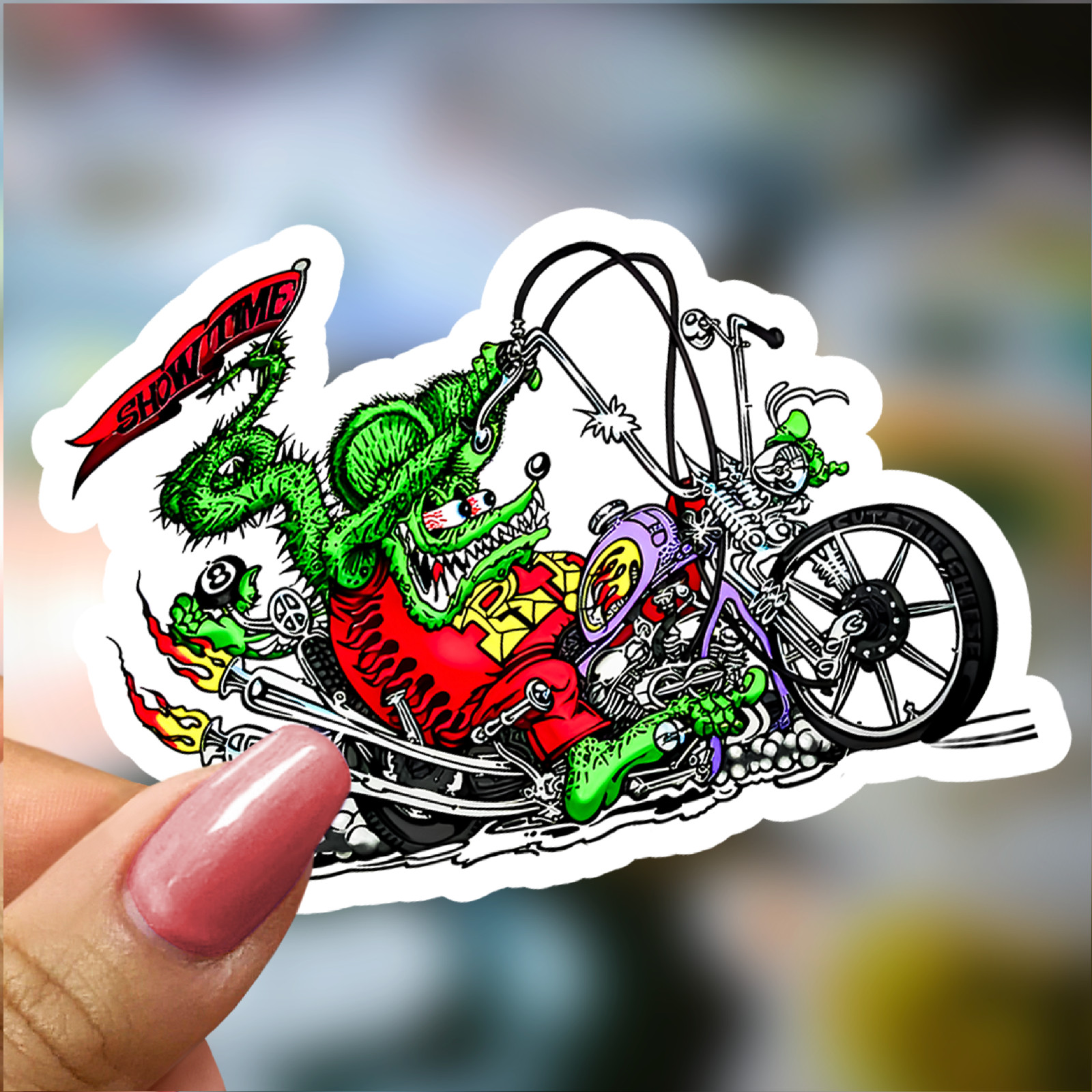 50pcs Rat Fink Ed Roth Vinyl Decals Vintage Hot Rod Custom Sticker Set