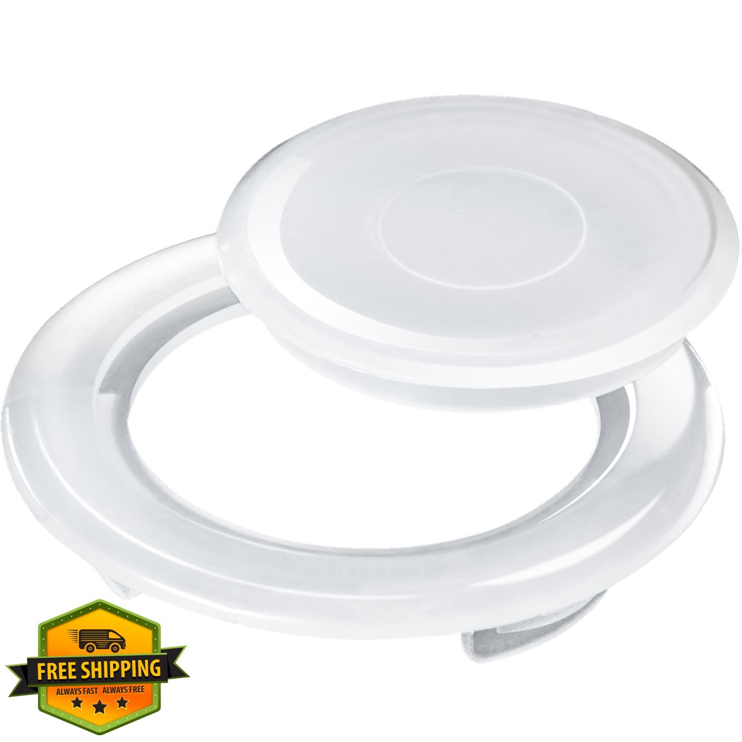 Bememo Patio Umbrella Hole Ring and Cap Set, Translucent Table Insert