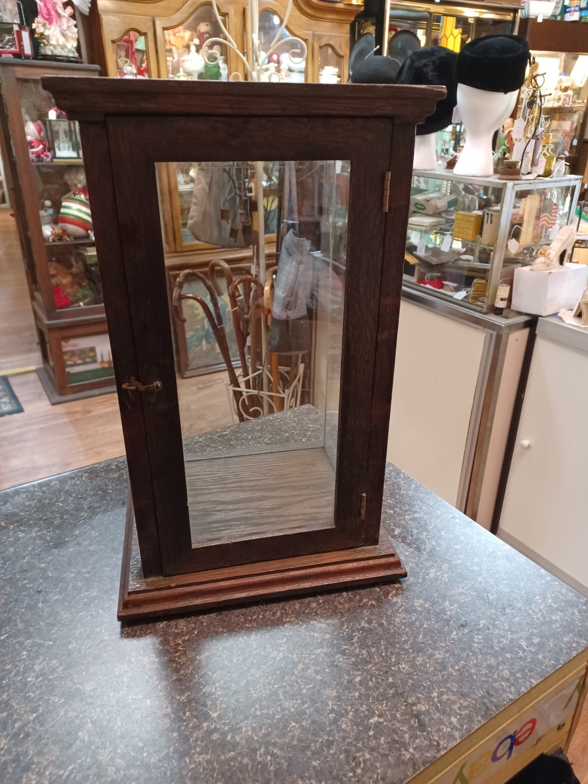 Antique Wood Display Case Canisteo NY Pharmacy 16" x 10" x 9"