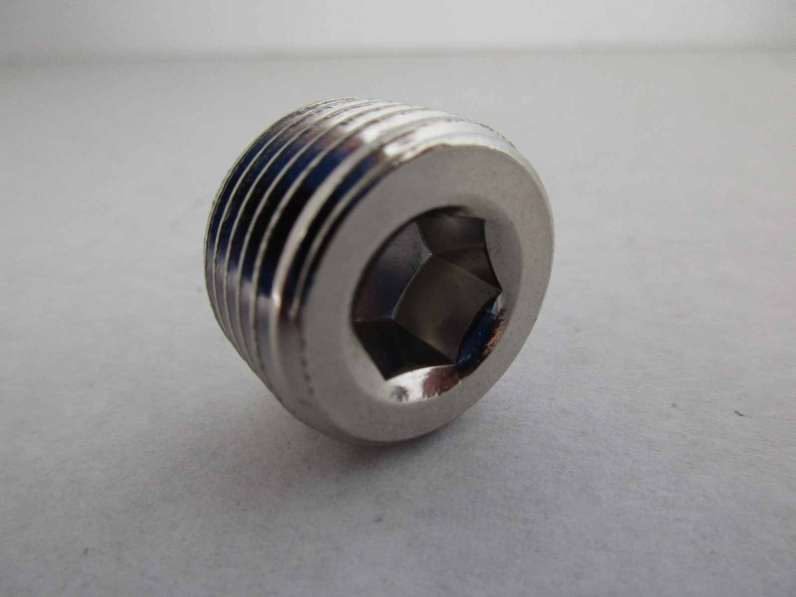 1/2" NPT PIPE FITTING PLUGS CHROME STEEL INTAKE WATER PUMP SBC BBC #4541