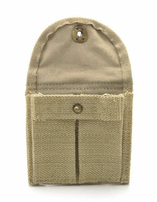 USGI WW2 .30 M1 CARBINE SLING, OILER, & BUTTSTOCK POUCH KHAKI Dated 1942