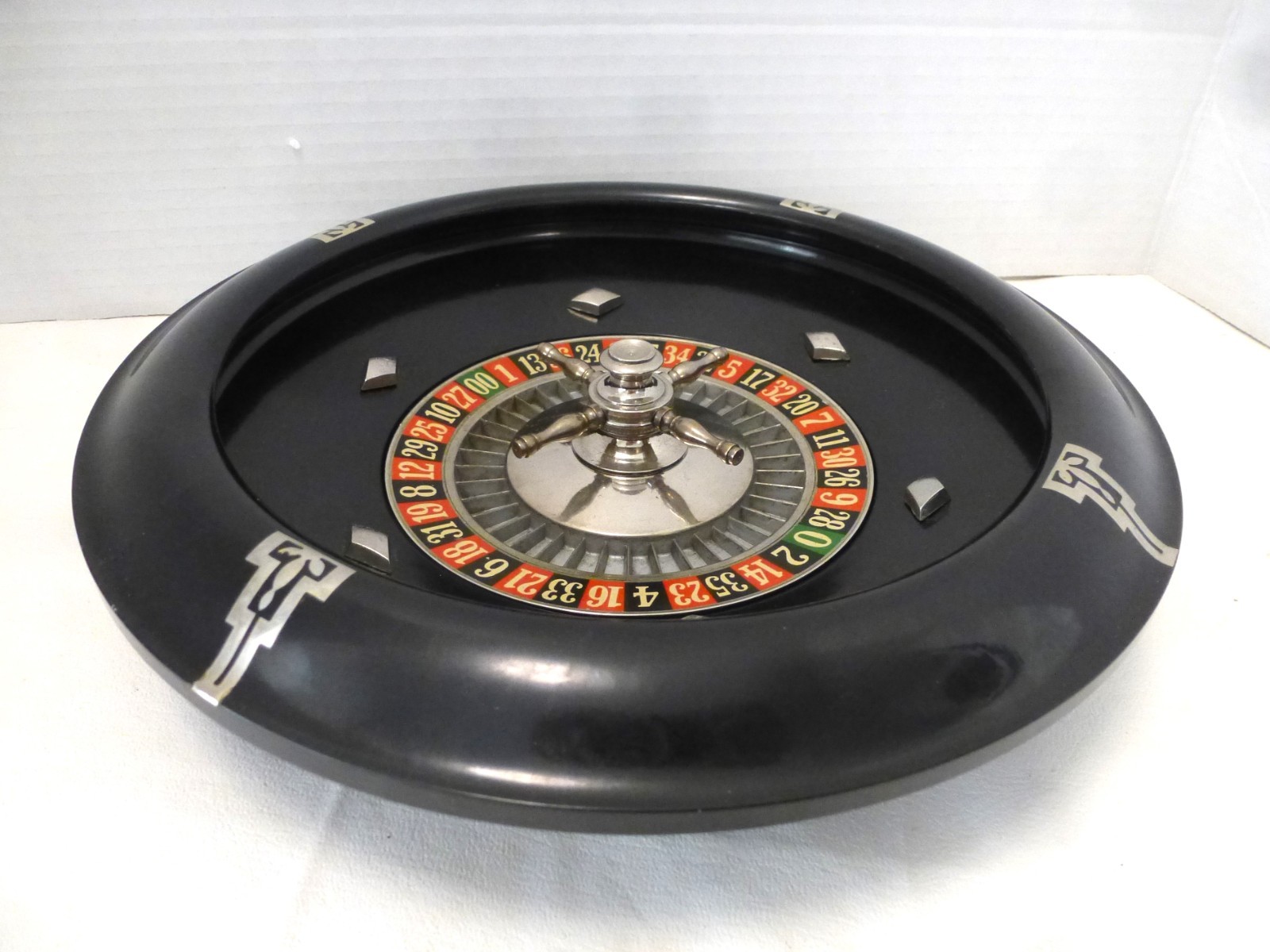 Vintage Roulette Wheel Josa Games Bakelite 10"  USA Gaming Casino