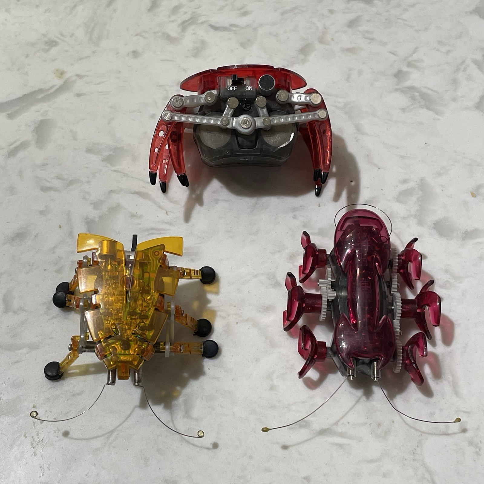 Hexbug Micro Robotic Creatures Lot Of 3 Bug, Fire Ant & Crab Tested And Work