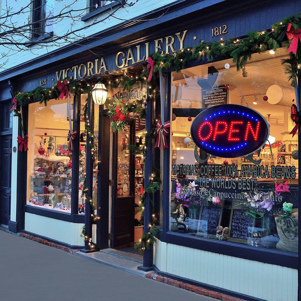 Animated Motion Ultra Bright OPEN Business Store LED Hang Sign Neon Light ON/OFF