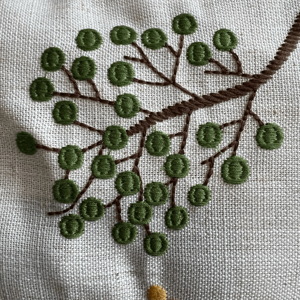 Embroidered Spring Wildflowers Throw Pillow Cover