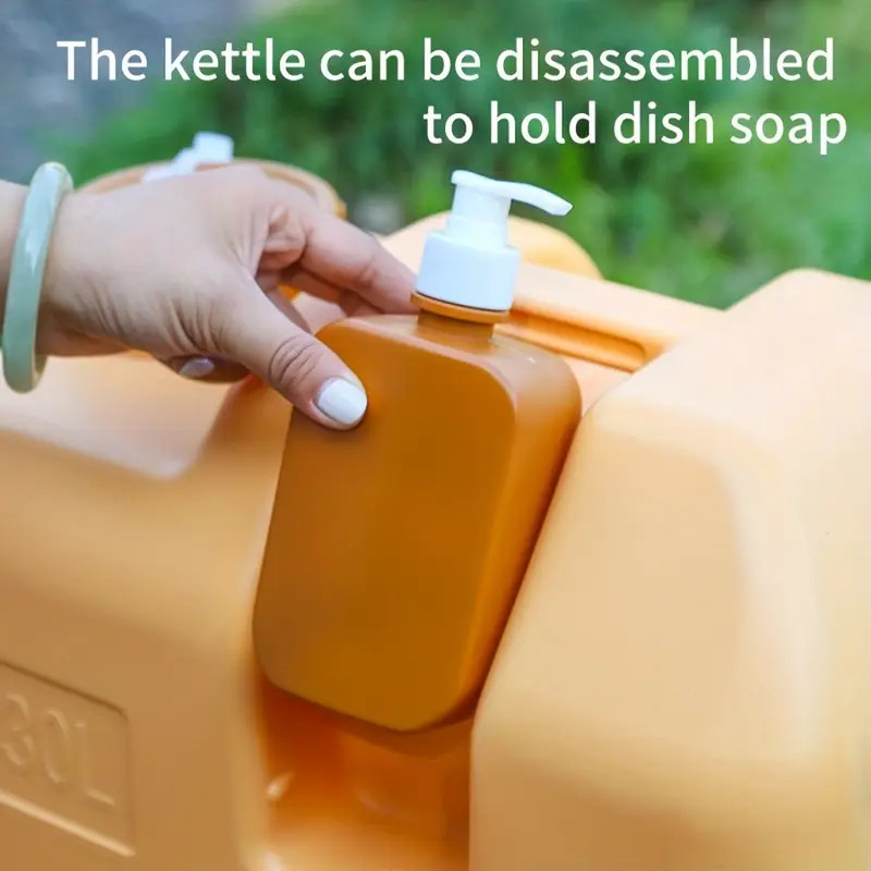 20L Water Container with Spigot and Soap Dispenser Portable Camping Water Jug US