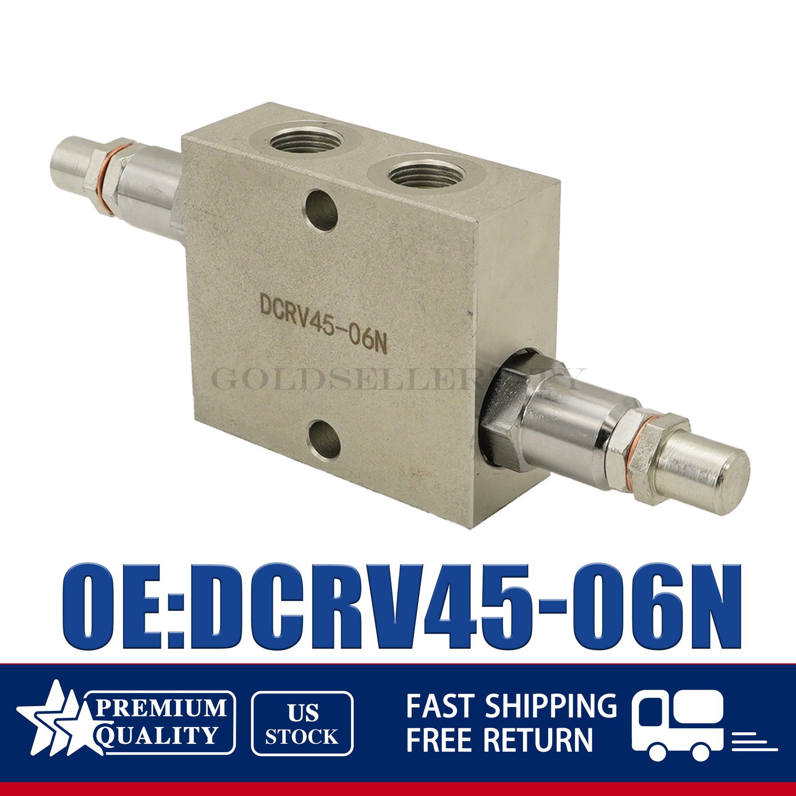 12 GPM Max Flow 3/8” NPT Ports Dual Crossover Hydraulic Relief Cushion Valve