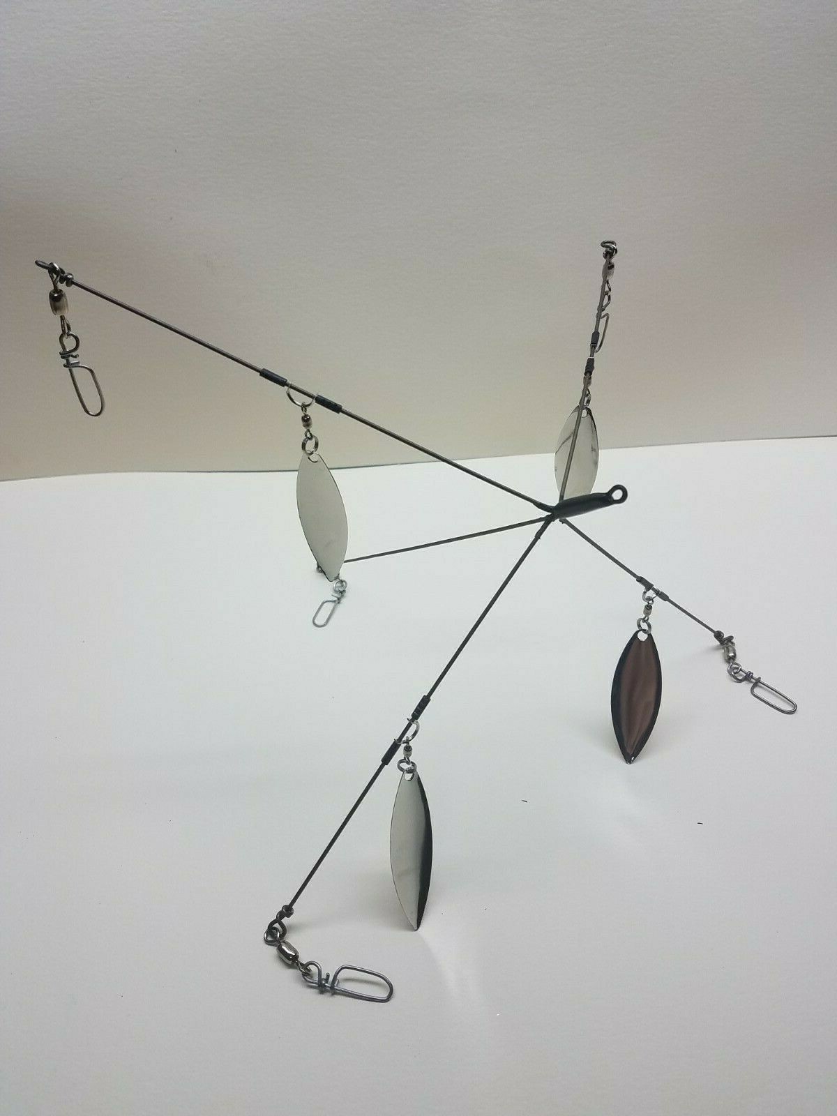 KC School'em 7-HD-5CL Umbrella Rig 5 Arm 4 Blade Striper Bass Rig