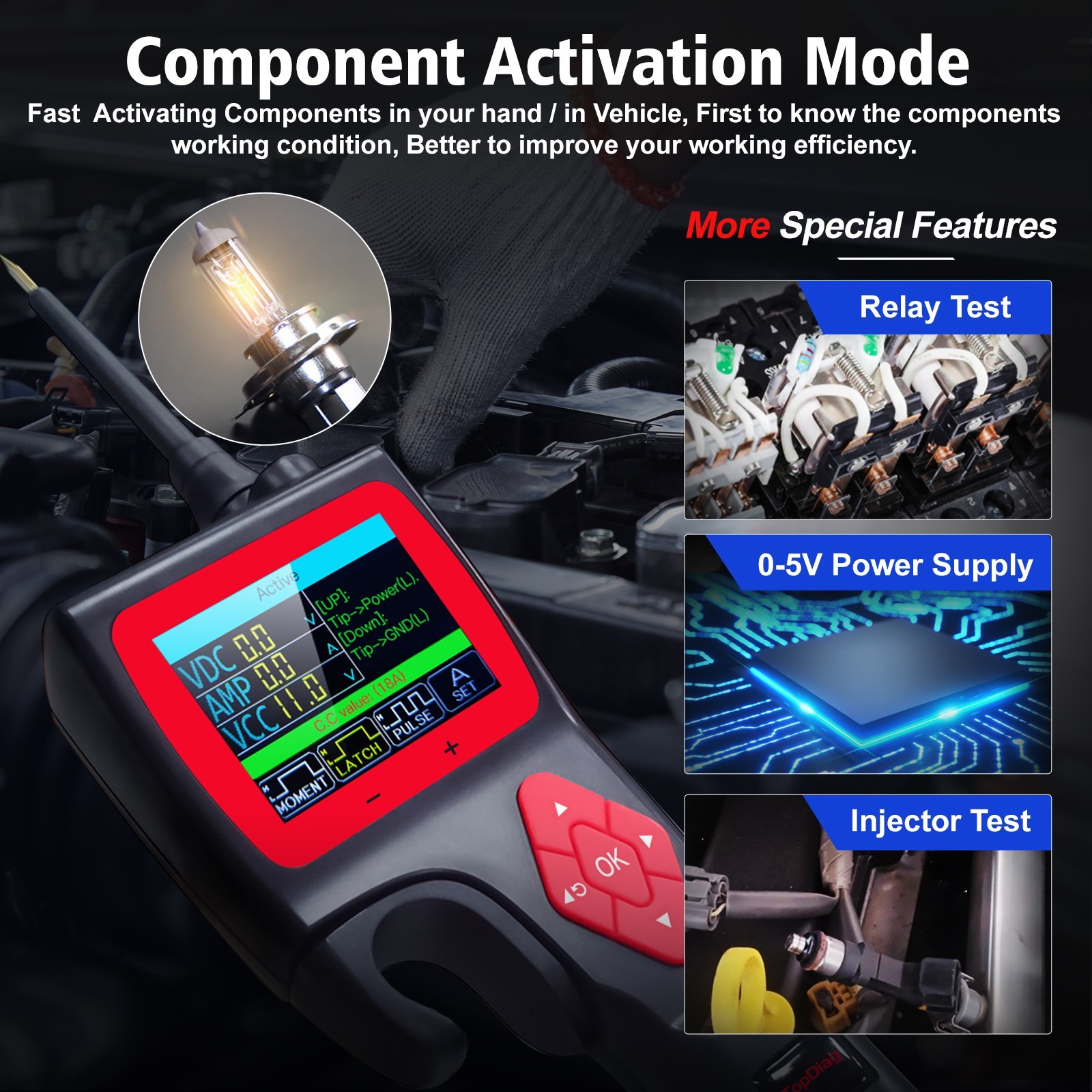 2026New P200 Car Power Probe Kit Circuit Tester Car Electrical System Analyzer