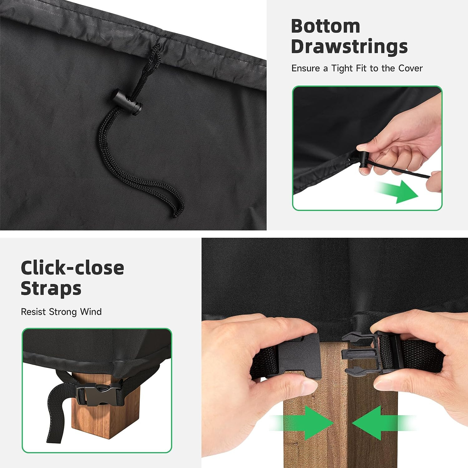 HBN 2 Pcs Outdoor Chair Covers, Patio Furniture Covers, Lawn Furnitures Covers