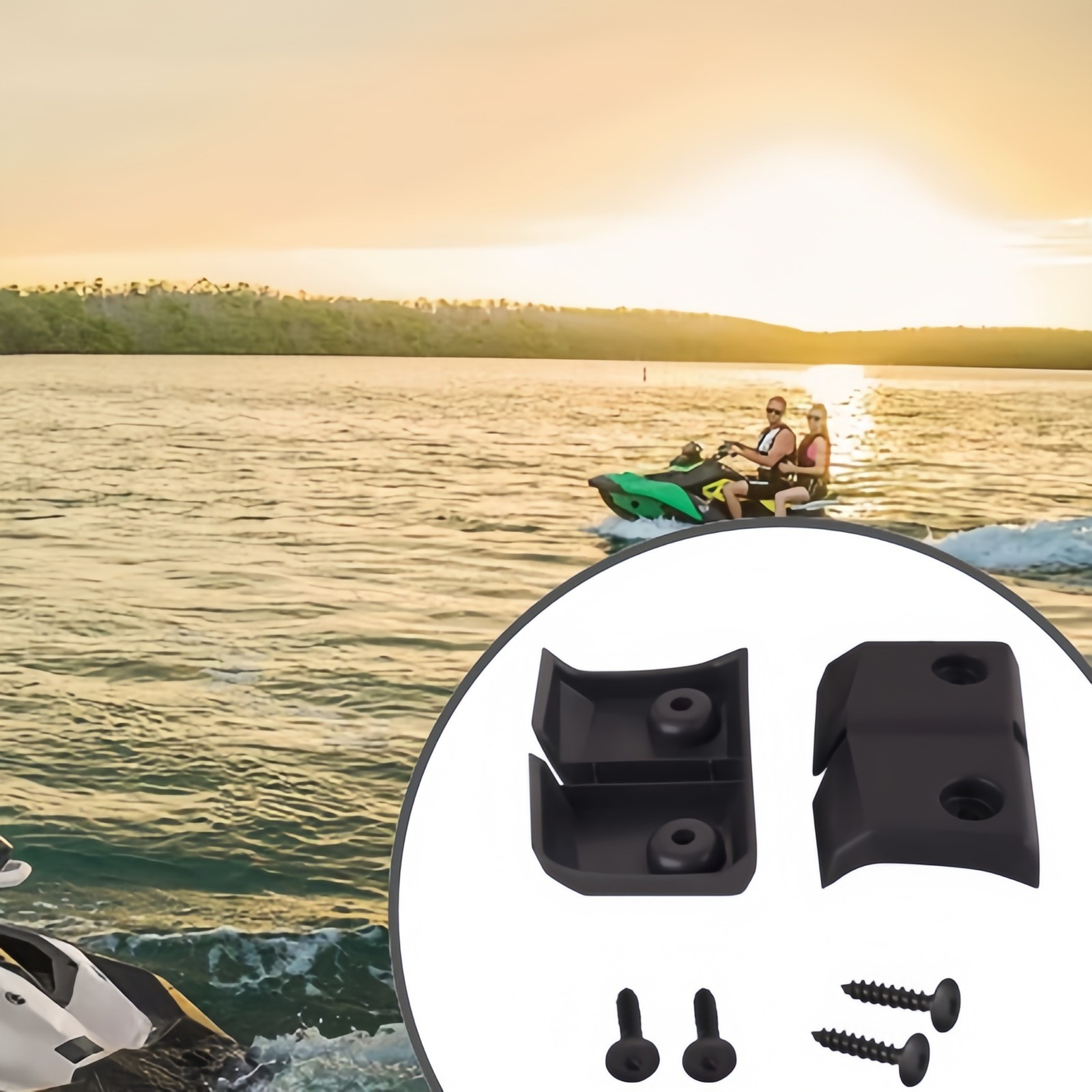 2x 295100944 Snap-in Fenders with Screws For Sea-Doo GTI, GTR & WAKE 170 / RXP-X