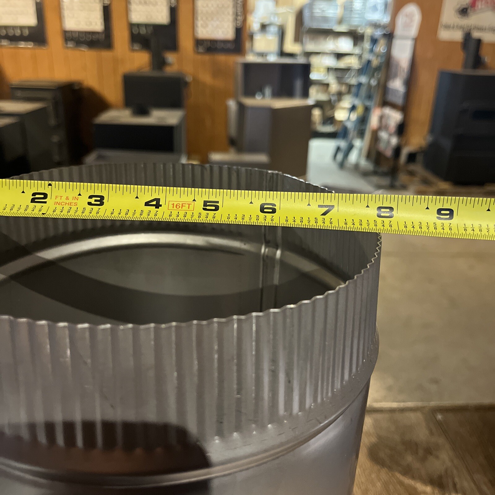 8” stainless steel stove pipe tee