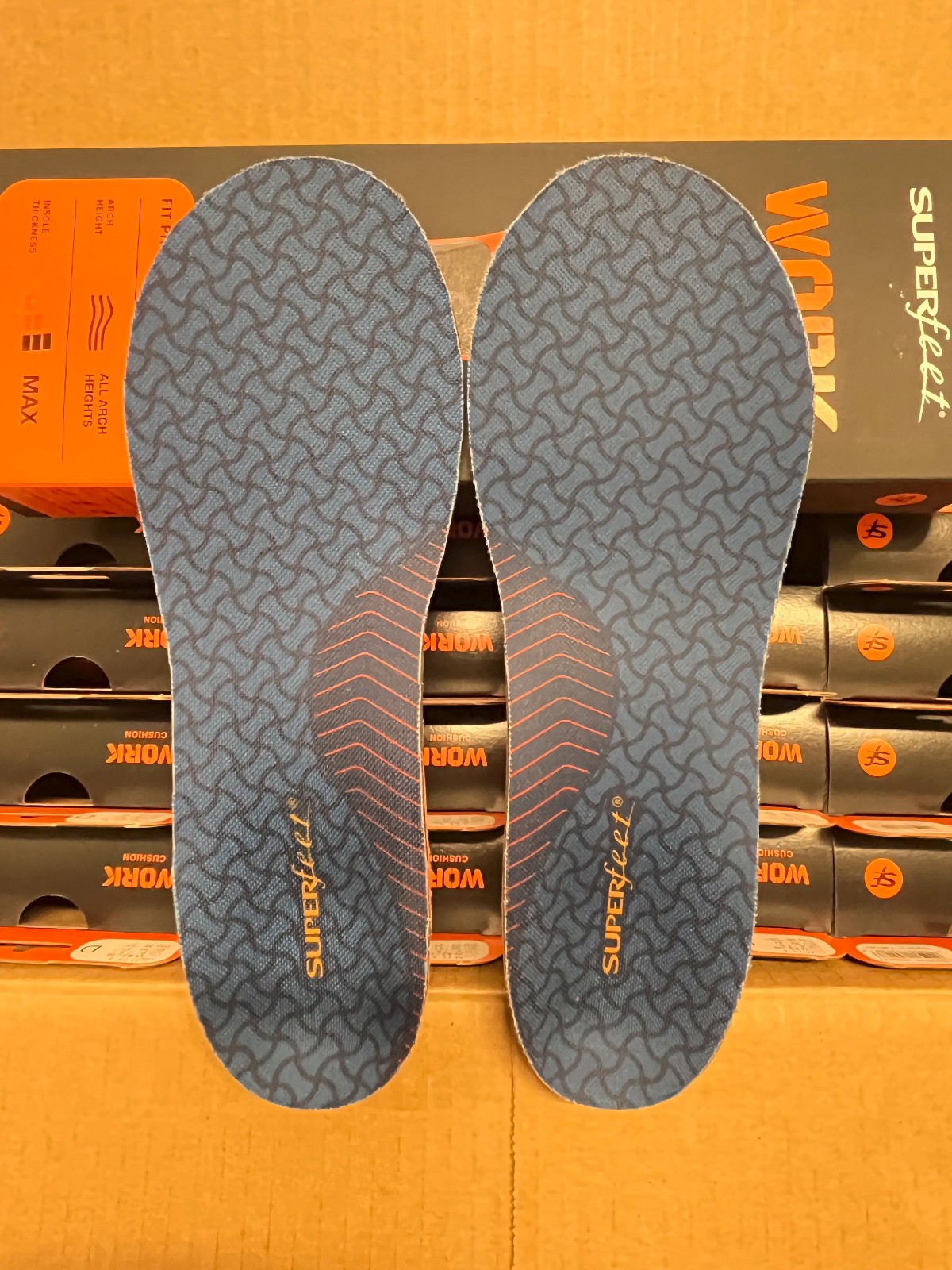 SUPERfeet WORK ORANGE Insoles INSERTS Various SIZES