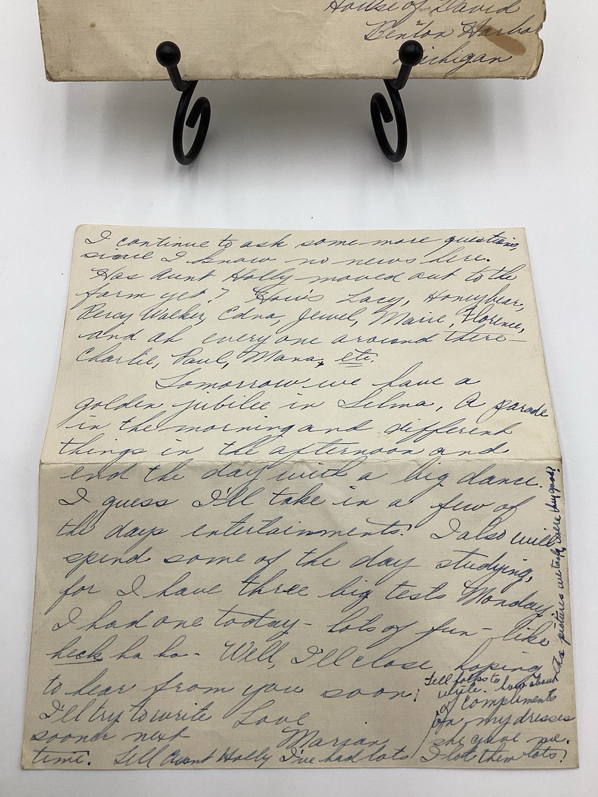 Vintage 1933 Handwritten Letter-House Of David Baseball & Daily Life