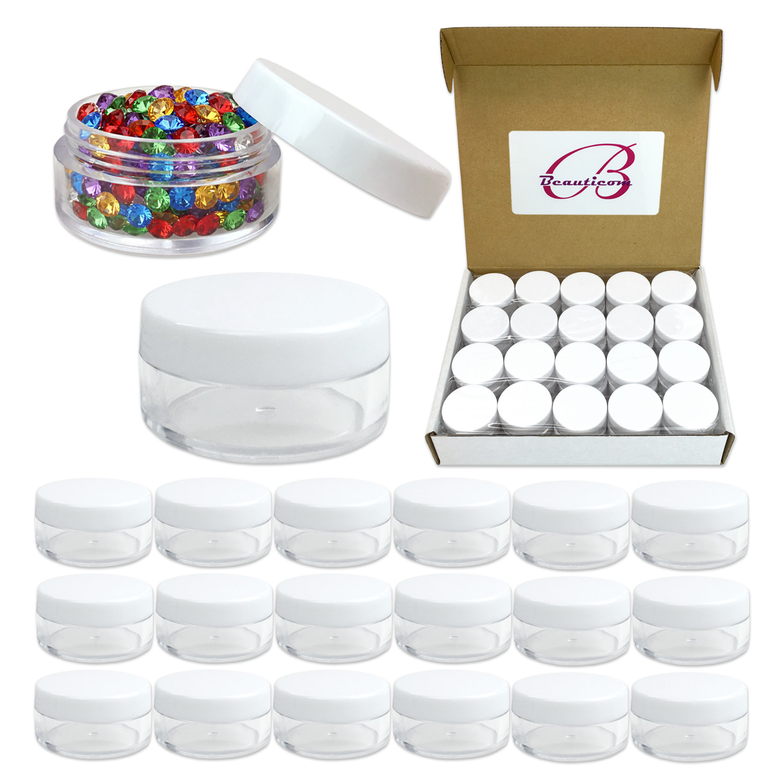 40pcs 10 Gram/10ML High Quality Makeup Cream Cosmetic Sample Jar Containers