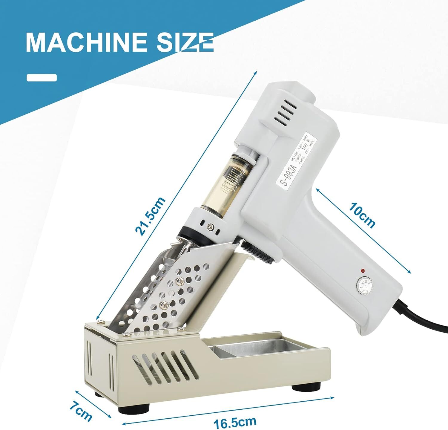 110V S-993A Electric Vacuum Desoldering Pump Solder Sucker Gun Suction Tin Gun