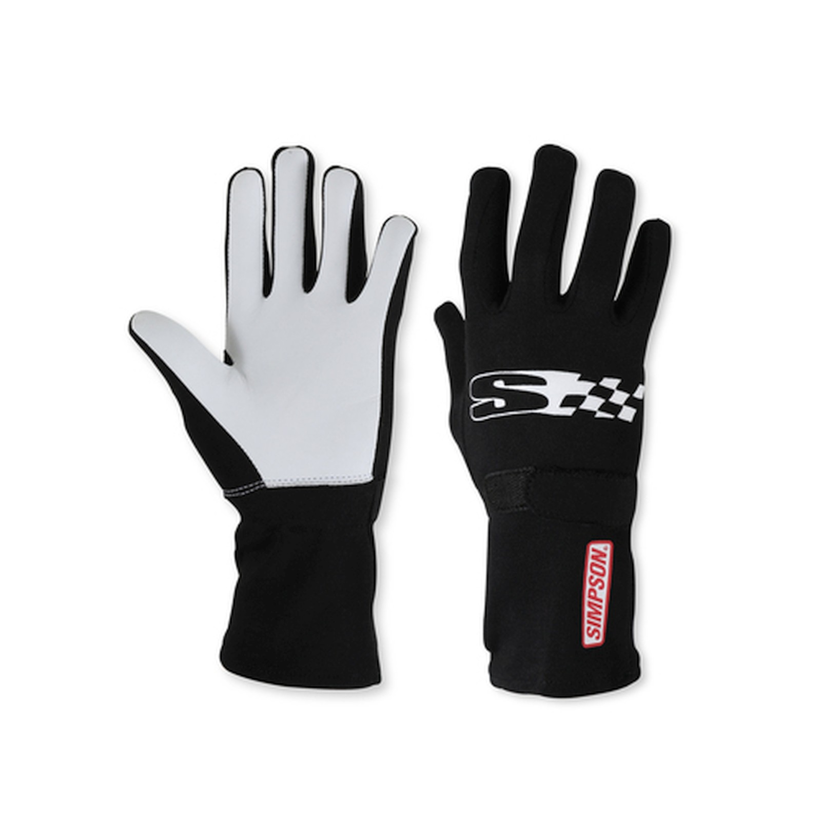 Simpson Racing SSXK Super Sport Driving Gloves Adult XL SFI 3.3/1 Black Pair