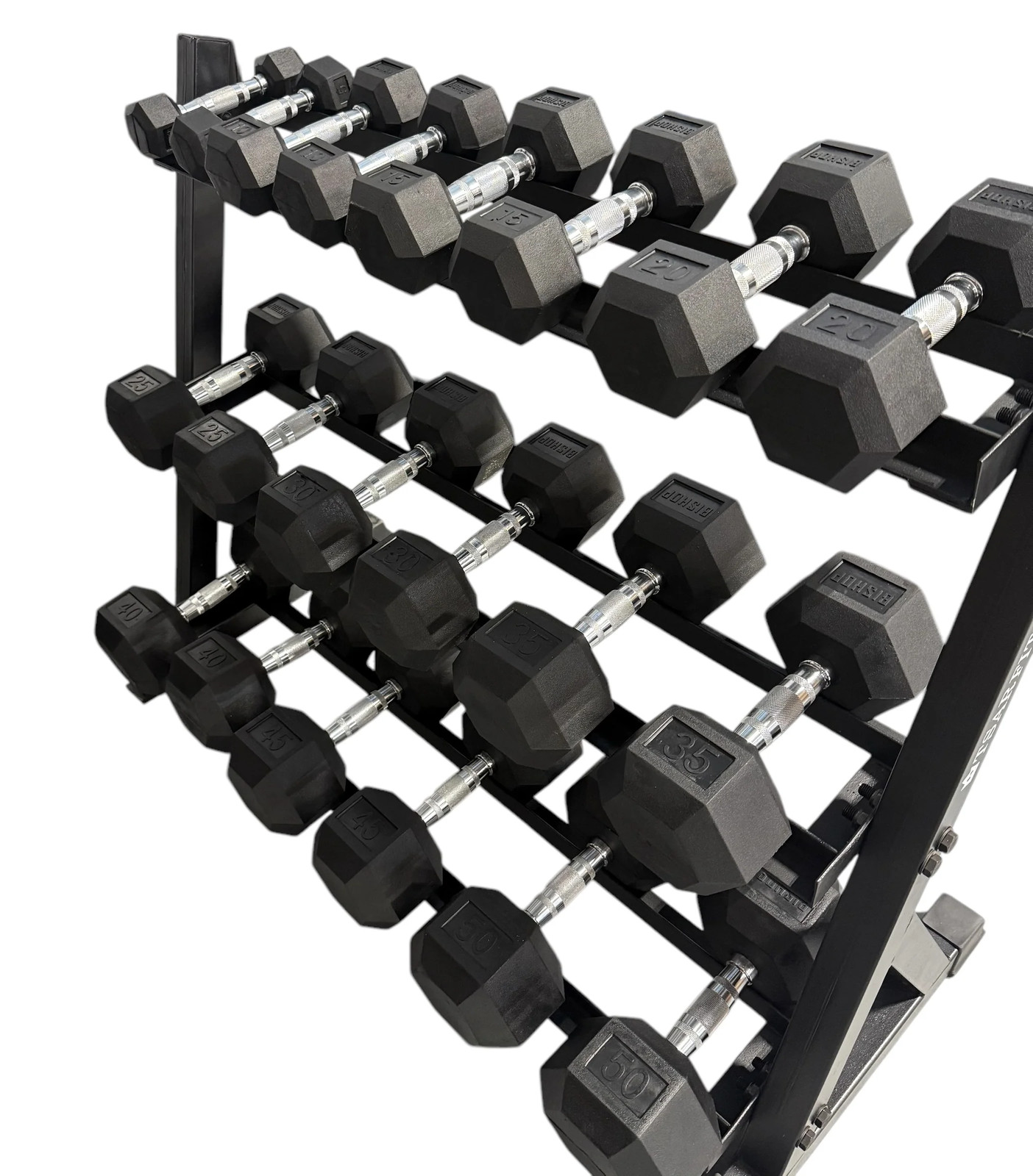 Bishop Rubber Hex Dumbbells (Singles and Sets)