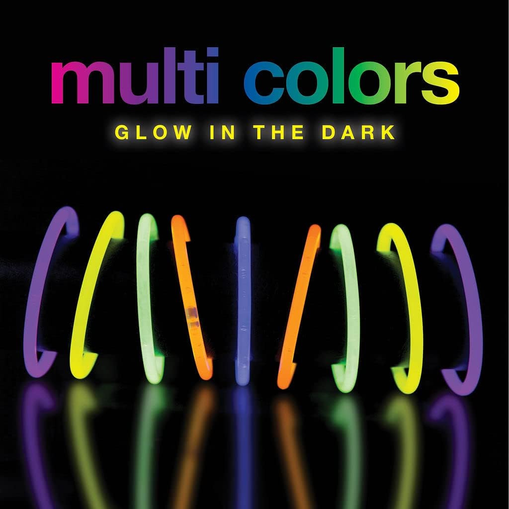 500 Glow Sticks Party Pack Necklaces and Bracelets - Ultra Bright Glow in the D