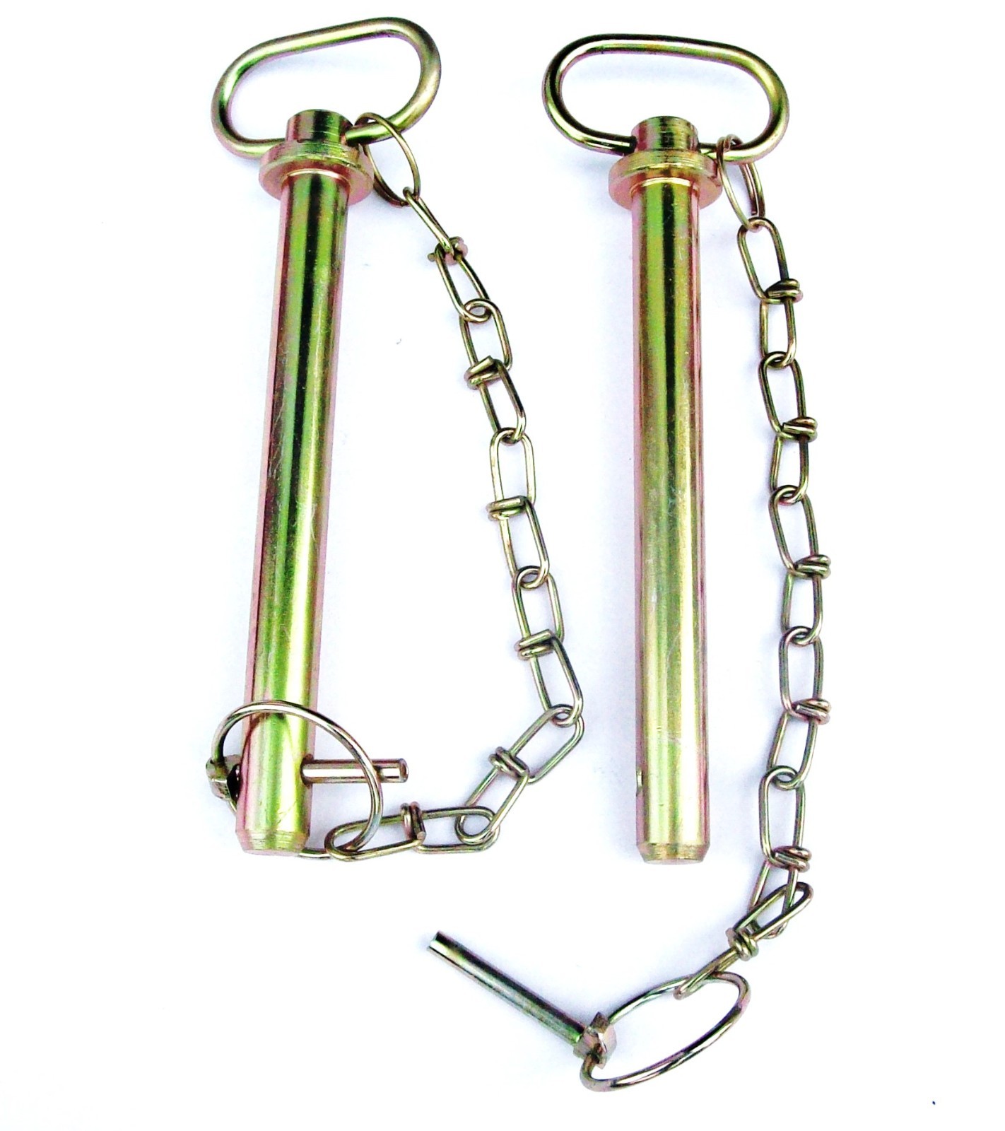 2 GOLIATH INDUSTRIAL 3/4" TRACTOR PINS SAFETY CHAIN WAGON TRAILER HITCH HP34WC