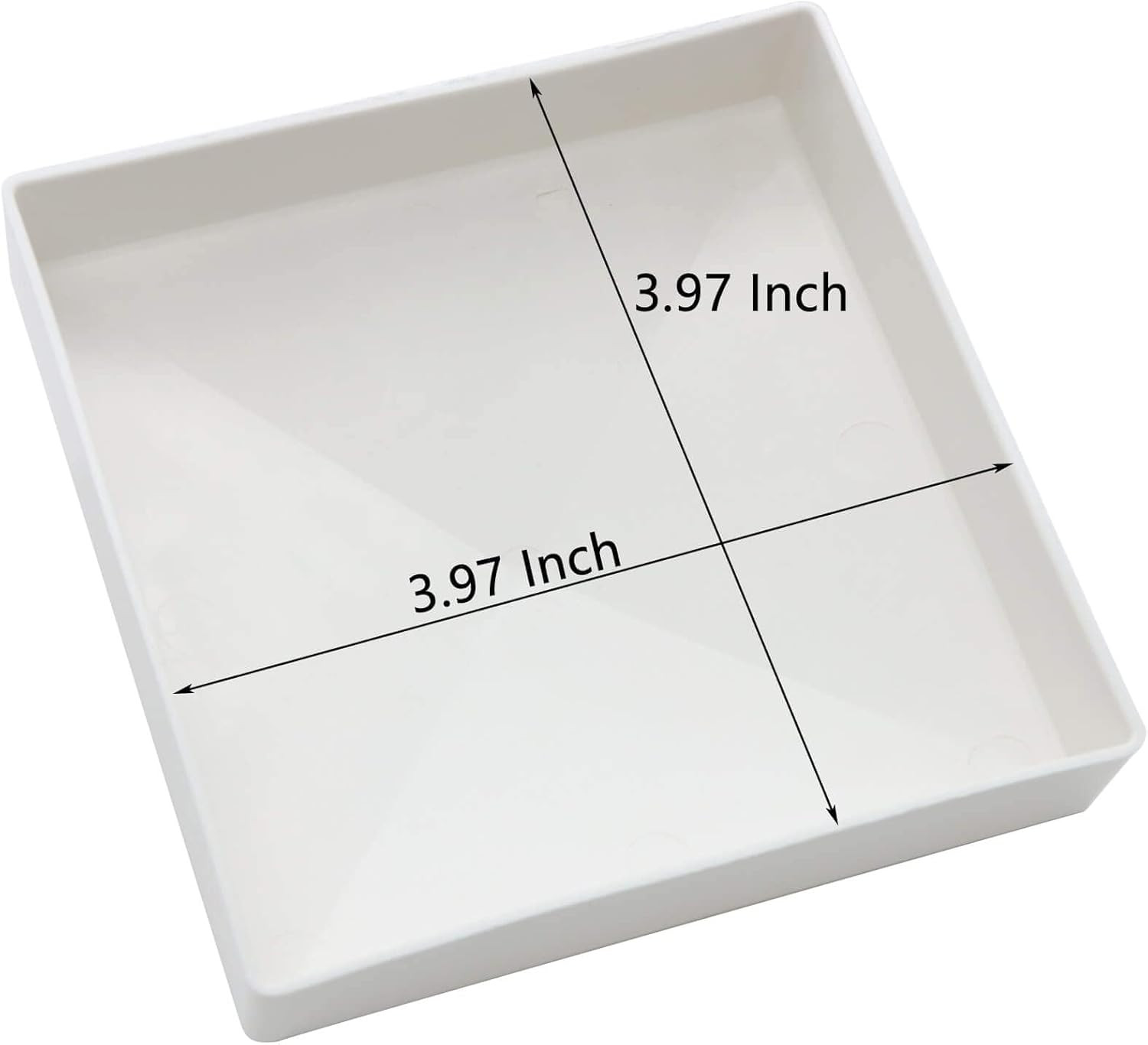 2 Pack Pyramid Style Fence Post Cap for 4" X 4" Fence - White PVC Cap