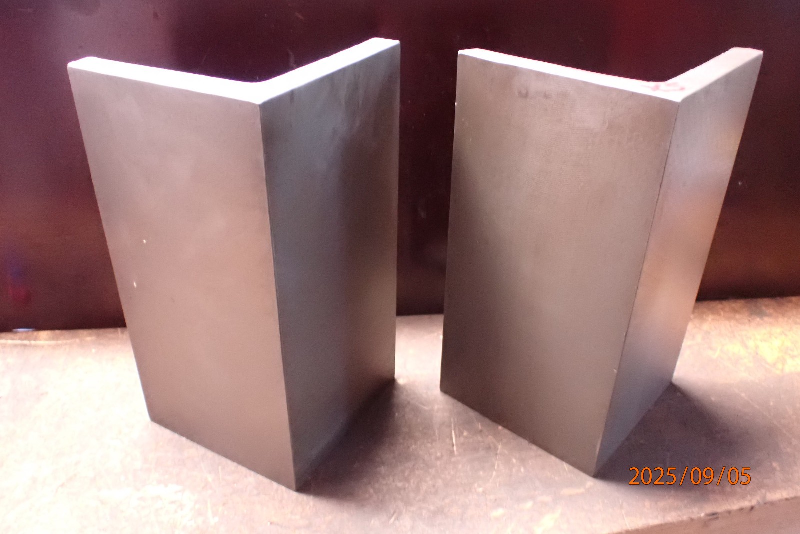 LOT X5;  CAST IRON EQ BASE CORNER ANGLE PLATES MACHINIST JIG FIXTURE CMM TOOLING